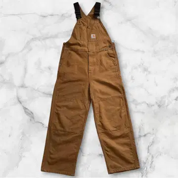 Carhartt 더블니 오버롤 덕지 브라운 12