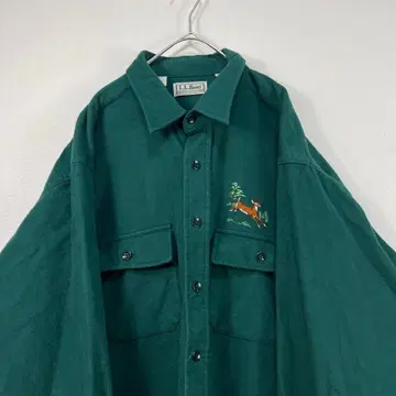 90s USA제 엘엘빈 L.L.Bean 샤모어 셔츠 자수