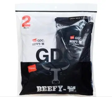 [2개 세트] Hanes GDC BEEFY-T 크루넥 티셔츠 S