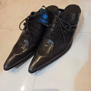 TORNADO MART 소가죽 다크 브라운 신발 샌들 택 포함 S 사이즈