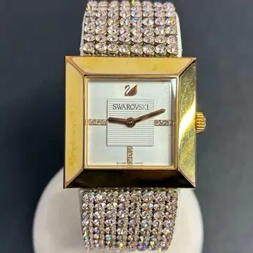 [ 작동품 ] Swarovski 에리스 큐빅 벨트 손목시계