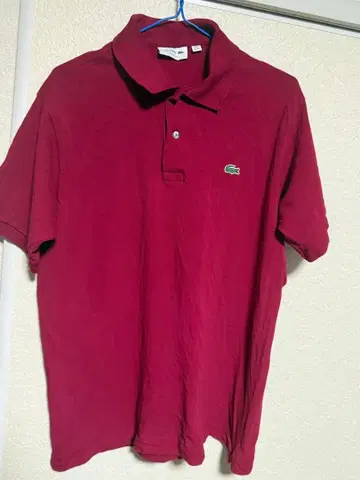 LACOSTE 와인 레드 피케 셔츠 l1212 사이즈 6
