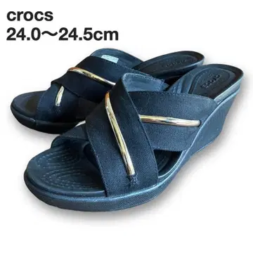 [새상품급] crocs 웨지솔 뮬 메탈 X 스트랩 24