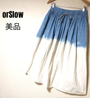 오어슬로우 데님 스커트 개더 스커트 롱 Orslow 데님