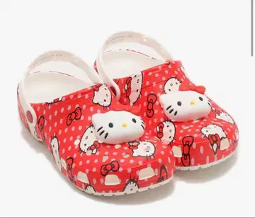 crocs 헬로키티 클로그 샌들 24.0cm 레드