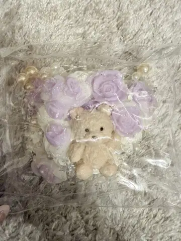 키라키라 선생님 곰 장미 케이크
