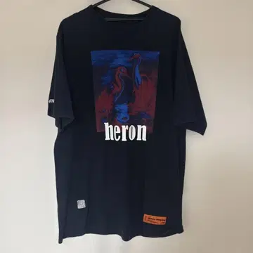HERON PRESTON 그래픽 T셔츠 블랙