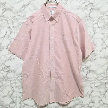 새상품급 L.L.Bean 엘엘빈 반팔 BD 셔츠 핑크 링클프리