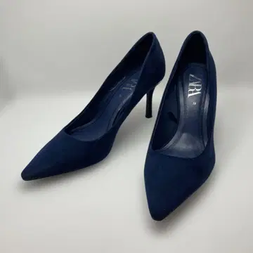 ZARA 펌프스 네이비 스웨이드 스틸레토 39 하이힐