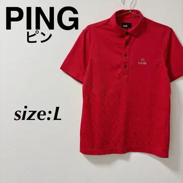 PING 핑 골프웨어 전체 로고 자카드 피케 셔츠 반팔 의류