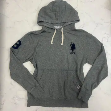 U.S. POLO ASSN. 그레이 후드티 L 빅포니