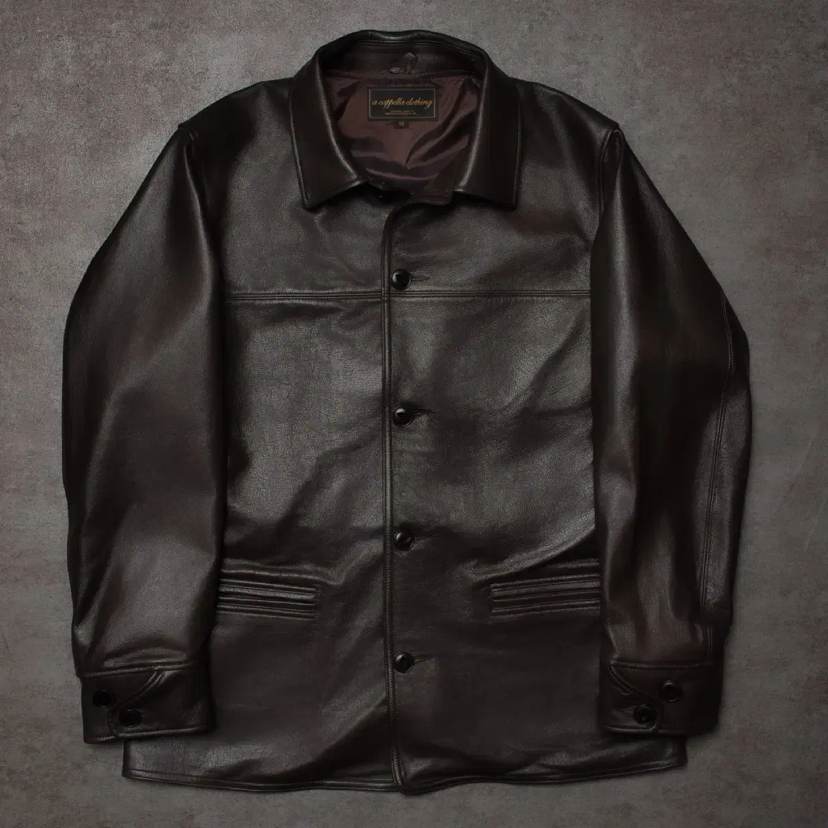 Boncoura Sasha Leather Car Coat 42 Boncoura on Bunjang Global Site.