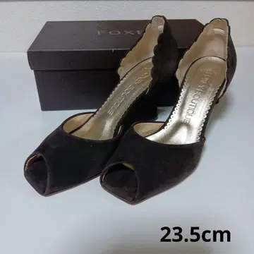 [새상품급] FOXEY BOUTIQUE 스웨이드 오픈토 펌프스