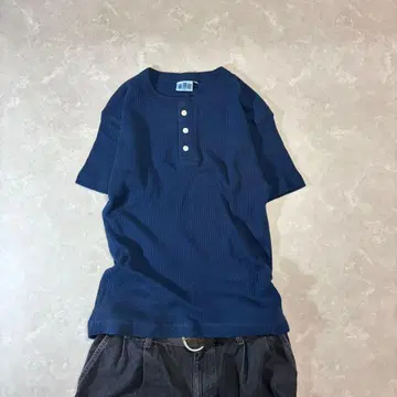 archive henley neck thermal s/s tee y2k