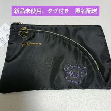 [미사용 새상품, 택 포함] 아베일 포켓몬 플랫 파우치 겐가 디자인