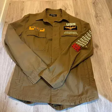 AVIREX USN 엠블럼 탑건 밀리터리 자켓 XL