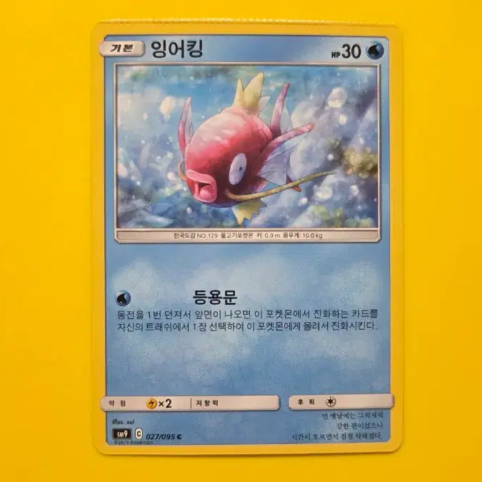 포켓몬카드 잉어킹 에러판 (sm9 027/095)