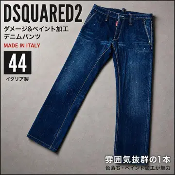 [ 새상품급 ] DSQUARED2 다크 네이비 페인트 데님 44 Y2K