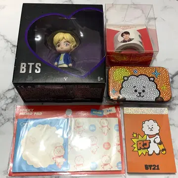 bts 진 미니 인형 rj 반짝이 케이스 메모 lys 롤 스티커