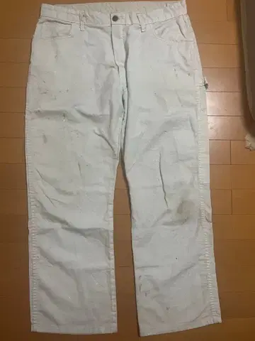 Dickies 화이트 페인터 팬츠