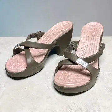 크록스 사이플러스 웨지솔 샌들 W4 BRW