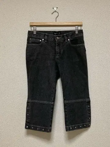 agnes b. 데님 카프리 팬츠 스터드 capri pants Y2K