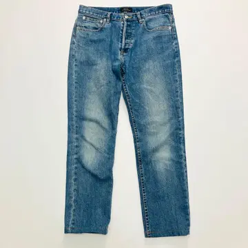 새상품급 A.P.C 데님 버튼 플라이 스트레치 청바지 라이트 블루 S