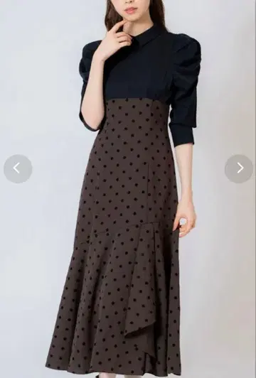 택 포함 미사용 새상품 노엘라 패턴 도킹 원피스