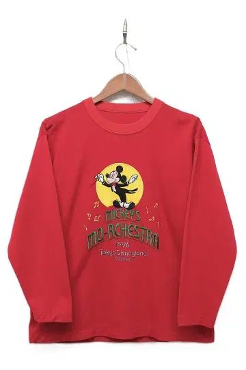 E586 빈티지 90s Disney 미키 카노코 T셔츠 자수