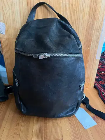 guidi 블랙 가죽 럭색/백팩