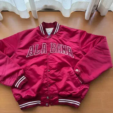 80s Starter ALABAMA 바시티 자켓 빨간색 스타터