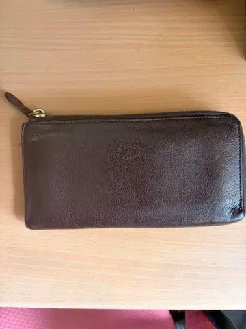 일비종떼 가죽 장지갑 다크 브라운