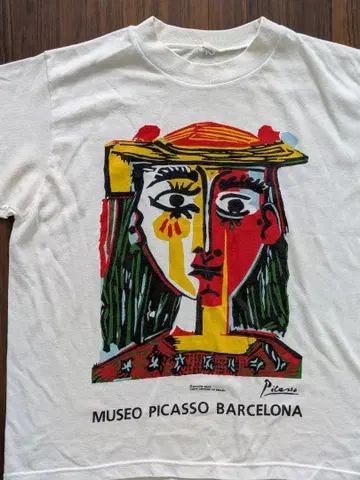 80s 90s 피카소 아트 티셔츠 M 스페인산 공식