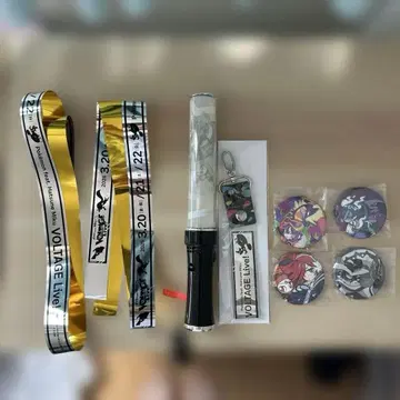 포케미쿠 응원봉 은색 테이프 캔뱃지 세트
