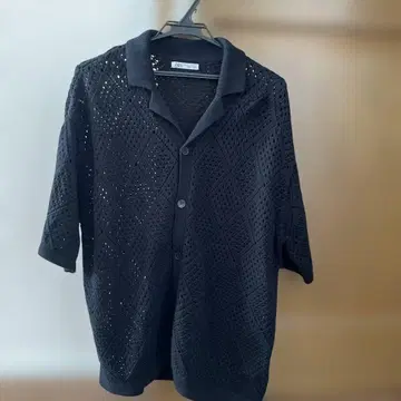 ZARA 시스루 니트 블랙 반팔 셔츠