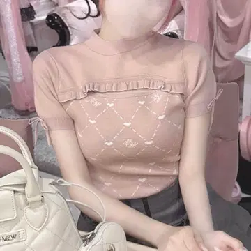 허니뮤우 HONEYMEW MW 모노그램 상의 하니뮤 하니뮤