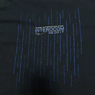 00s IT 기업 테크 T셔츠 INTEROCOM 블랙 L 매트릭스