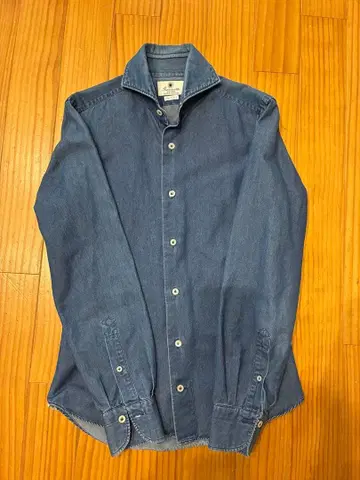 Giannetto Vinci Fit 데님 셔츠 36