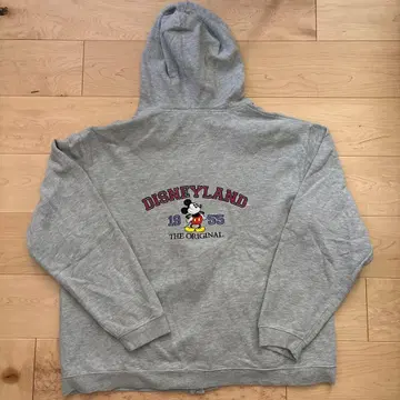 DisneyLand Resort 미키 자수 집업 후드티 그레이