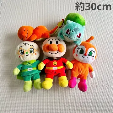 호빵맨 포켓몬 봉제 인형 30cm 5점 묶음 판매