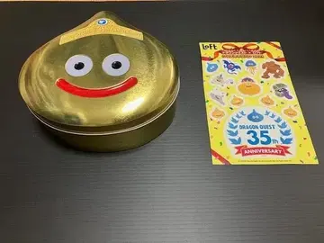 드래곤 퀘스트 30주년 기념 슬라임 캔 골드 & 스티커