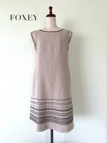 FOXEY Jardin 원피스 린넨 스팽글