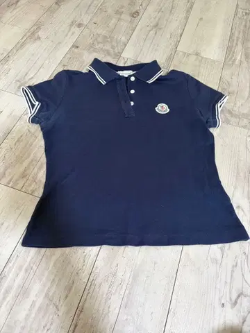 MONCLER 네이비 반팔 피케 셔츠