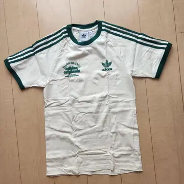 adidas 트레포일 반팔 T셔츠 크림/그린