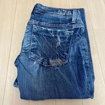 575denim 플레어 24 USA제 데님 데미지