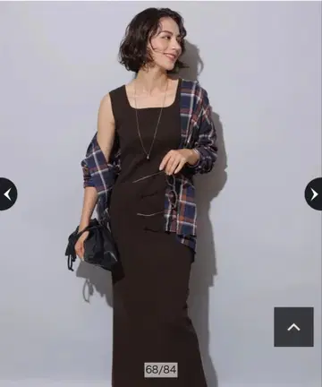 알페이지 오리지널 I라인 원피스 S 브라운