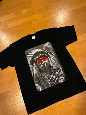 LA 직수입 인디언 추장 블랙 큰 size 2XL 두꺼운 원단 W2