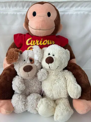 오자루의 조지 Zoobies 담요 내장 + 개 & 곰 봉제 인형 세트