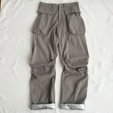 CRY LYQBORN 크라이 라이카본 스트라이프 카고 몽키 팬츠