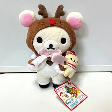 택 포함 코리락쿠마 루돌프 크리스마스 봉제 인형